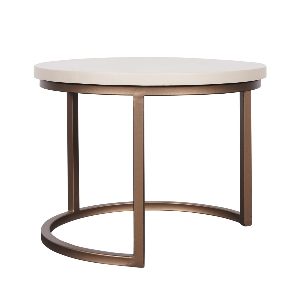 Set de tables basses Madison en bois de manguier finition sable – 70 cm – Image 8