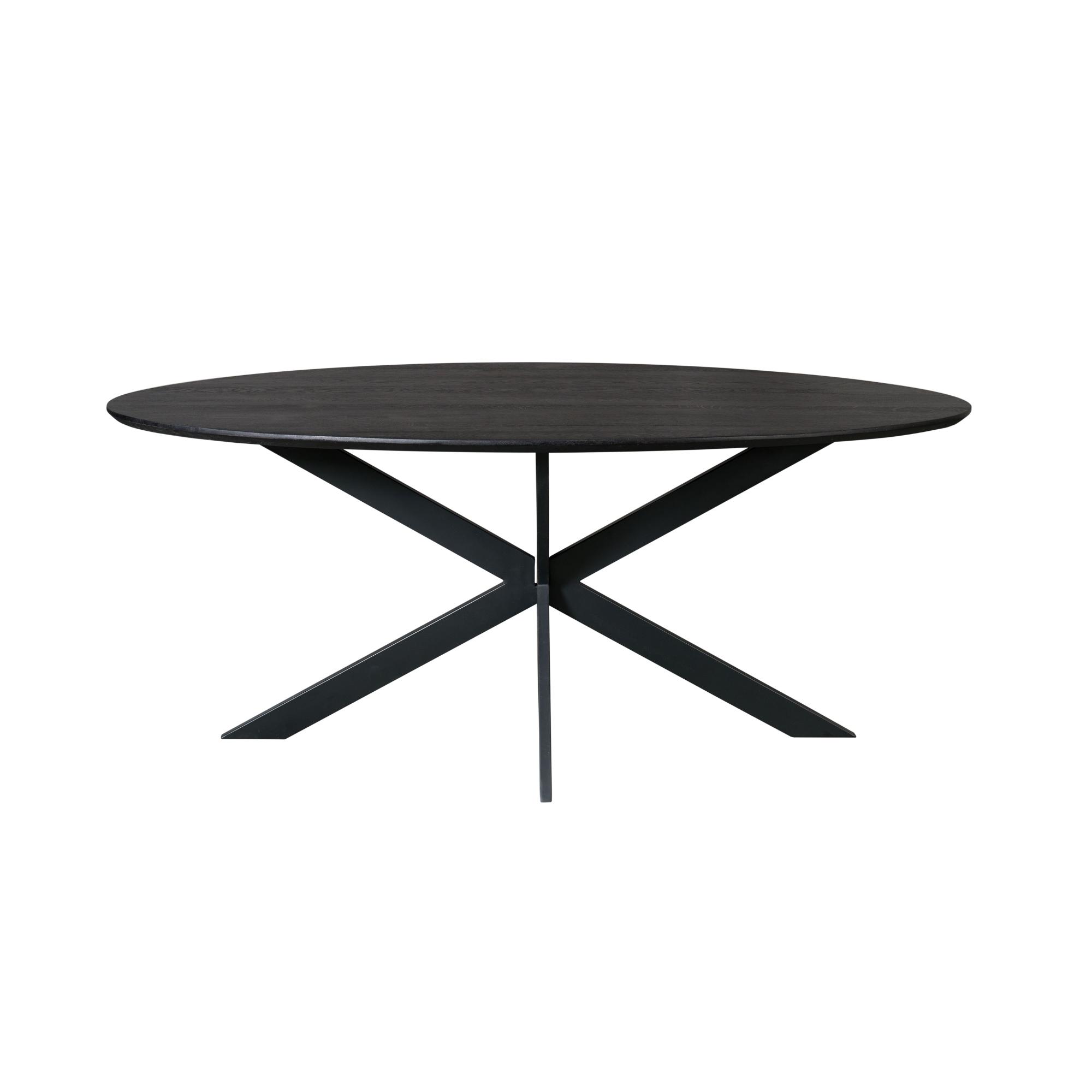 Table à manger ovale Ferris en chêne noir – 180 cm – Image 6