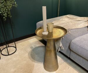 Table basse Daisy en aluminium doré – 40 cm