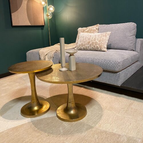 Table basse Amara en aluminium doré – 45 cm – Image 3