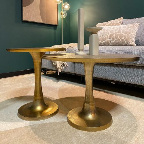 Table basse Amara en aluminium doré – 45 cm – Image 4