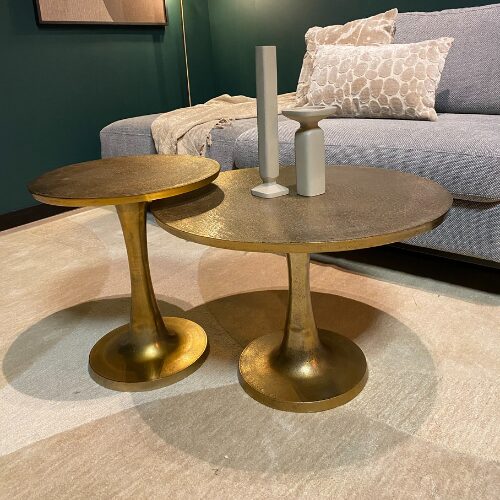 Table basse Amara en aluminium doré – 65 cm – Image 5