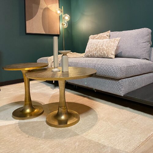 Table basse Amara en aluminium doré – 45 cm – Image 2