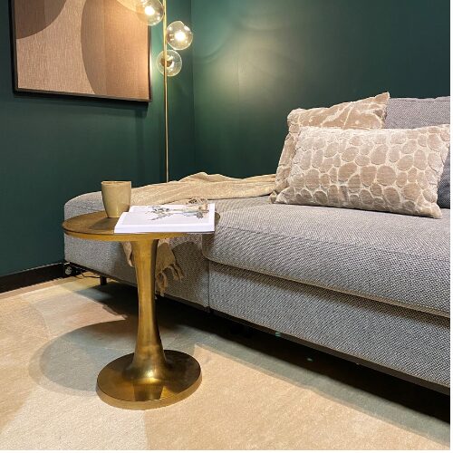 Table basse Amara en aluminium doré – 45 cm – Image 6