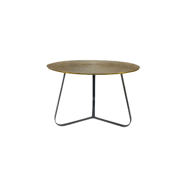 Table basse ronde Kate en aluminium doré – 60 cm – Image 4
