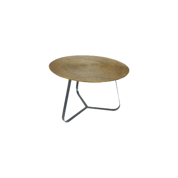 Table basse ronde Kate en aluminium doré – 60 cm – Image 5