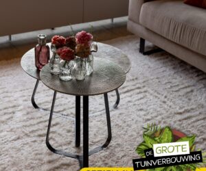 Alternative view of Table basse Kate en aluminium doré – 40 cm