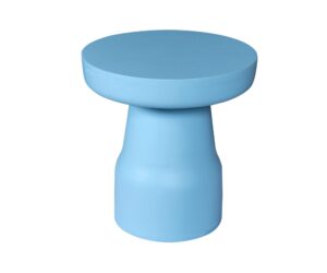 Alternative view of Table d’appoint Drum en bois de manguier bleu – 40 cm