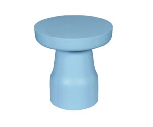 Table d’appoint Drum en bois de manguier bleu – 40 cm