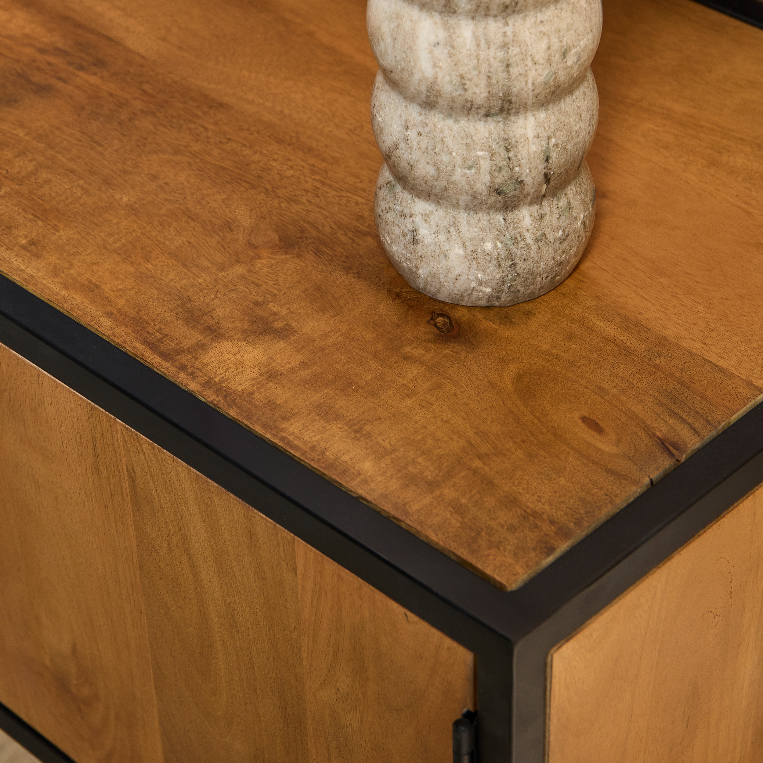 Table à manger ronde Denver en bois de manguier naturel – 140 cm – Image 4