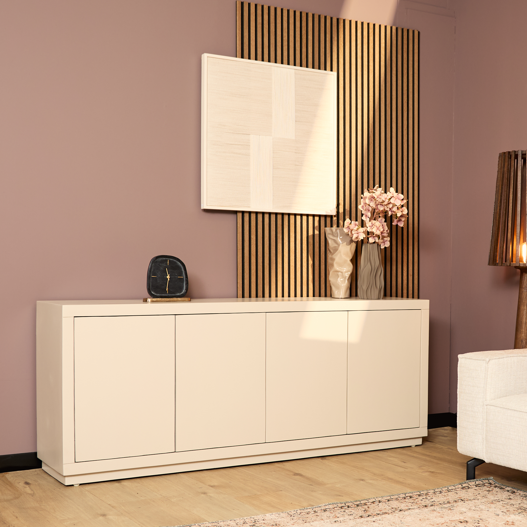 Buffet Brussel en bois de manguier finition sable – 200 cm