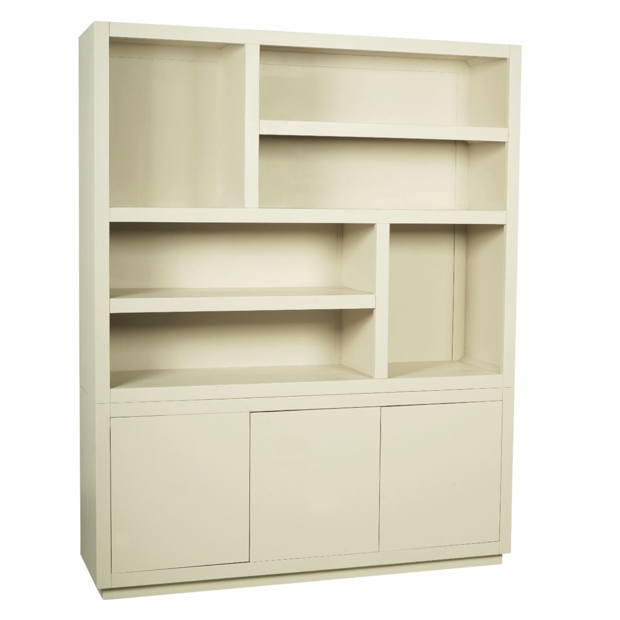 Bibliothèque à compartiments Brussel XL en bois de manguier finition sable – 160 cm – Image 7