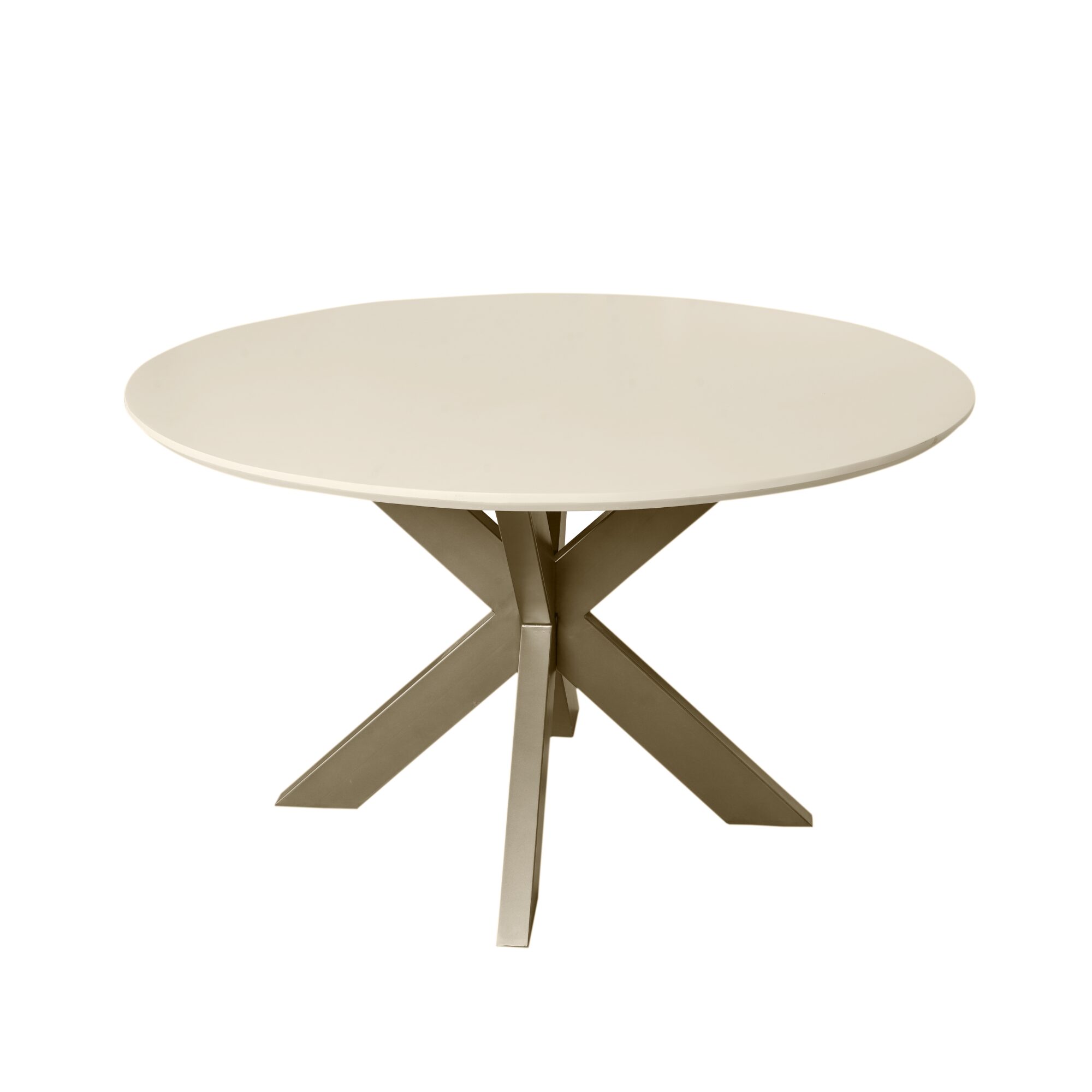 Table à manger ronde Madison en bois de manguier finition sable – 110 cm – Image 2