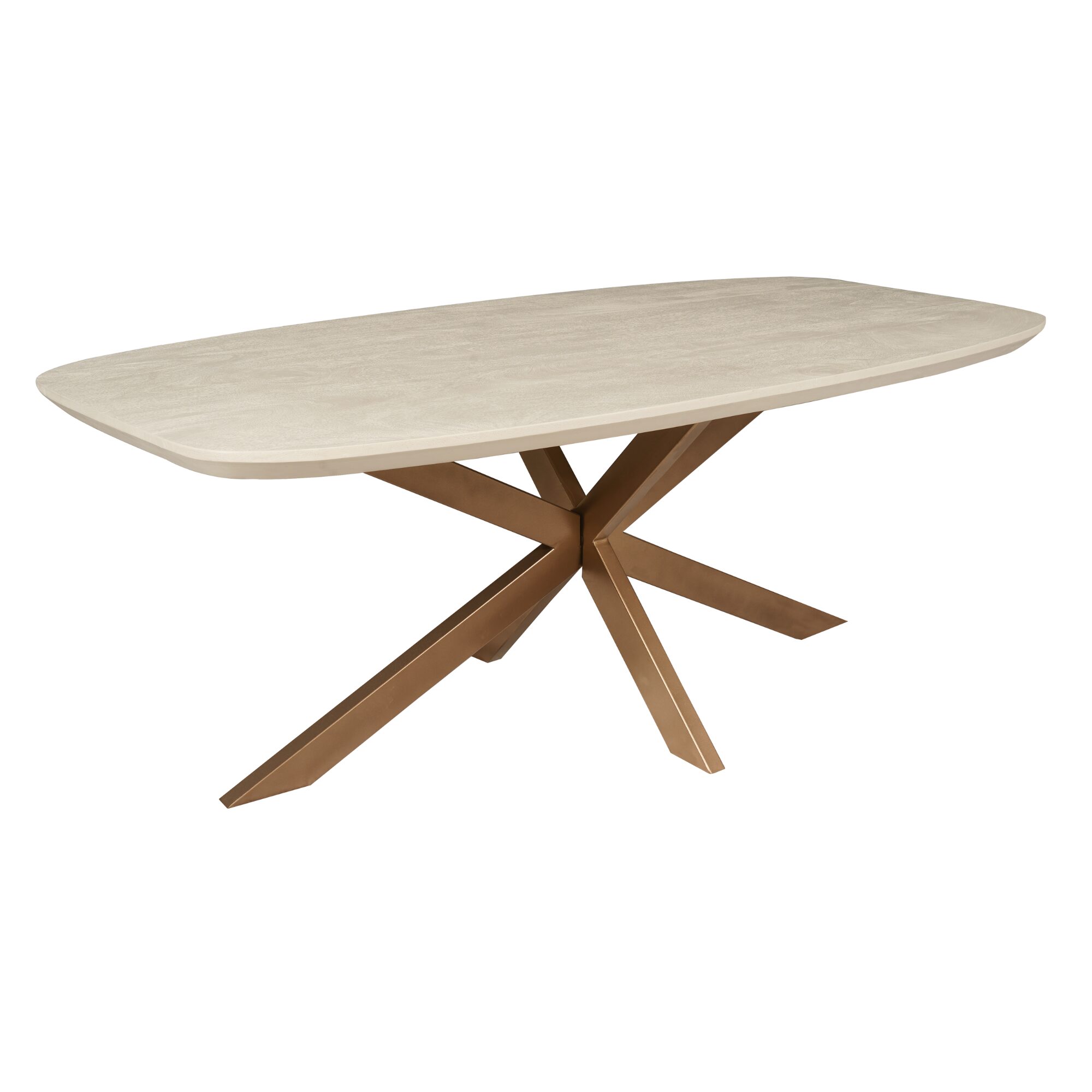 Table à manger ovale danoise Madison en bois de manguier finition sable – 160 cm – Image 15