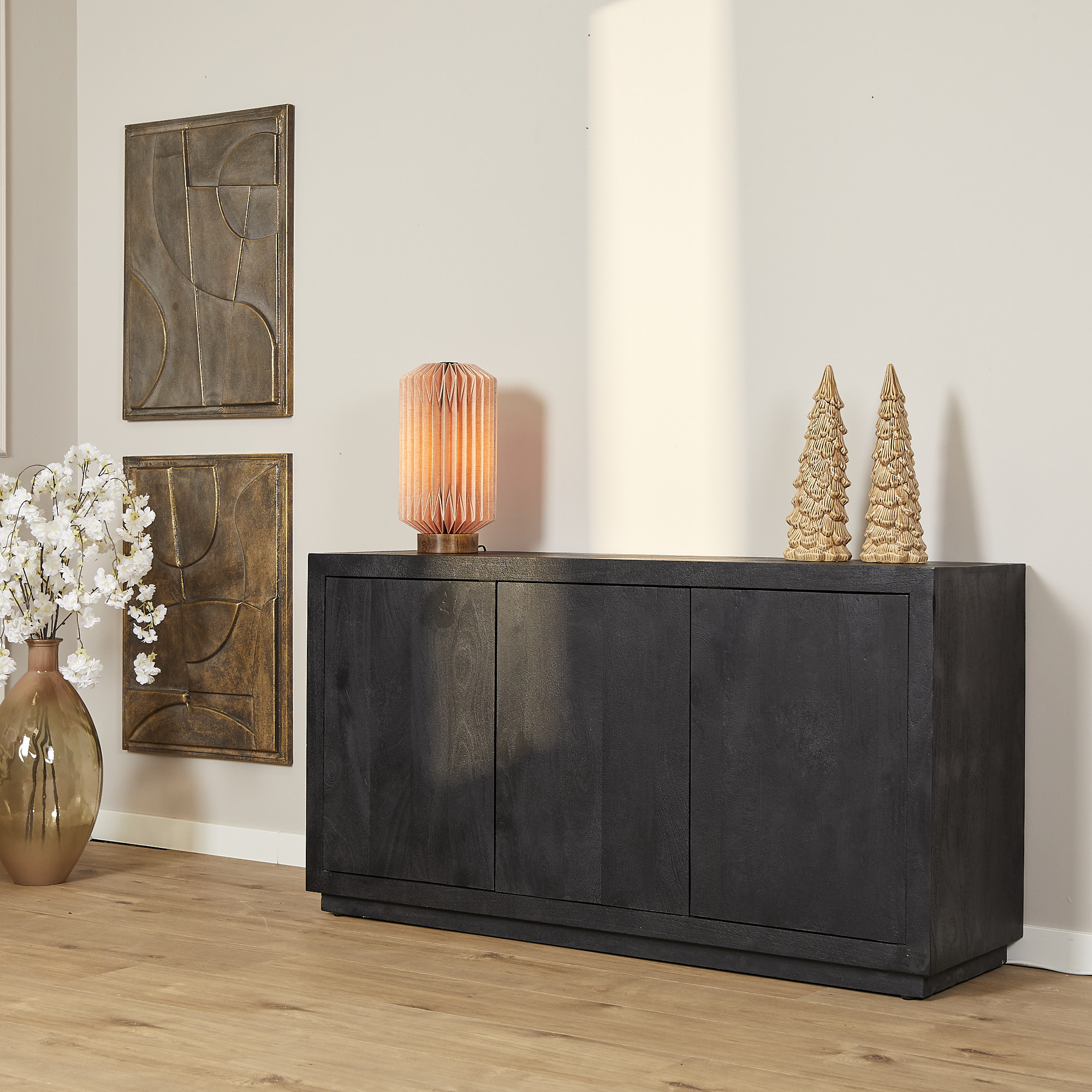 Buffet Brussel en bois de manguier noir – 150 cm
