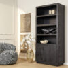 Bibliothèque Brussel en bois de manguier noir – 90 cm