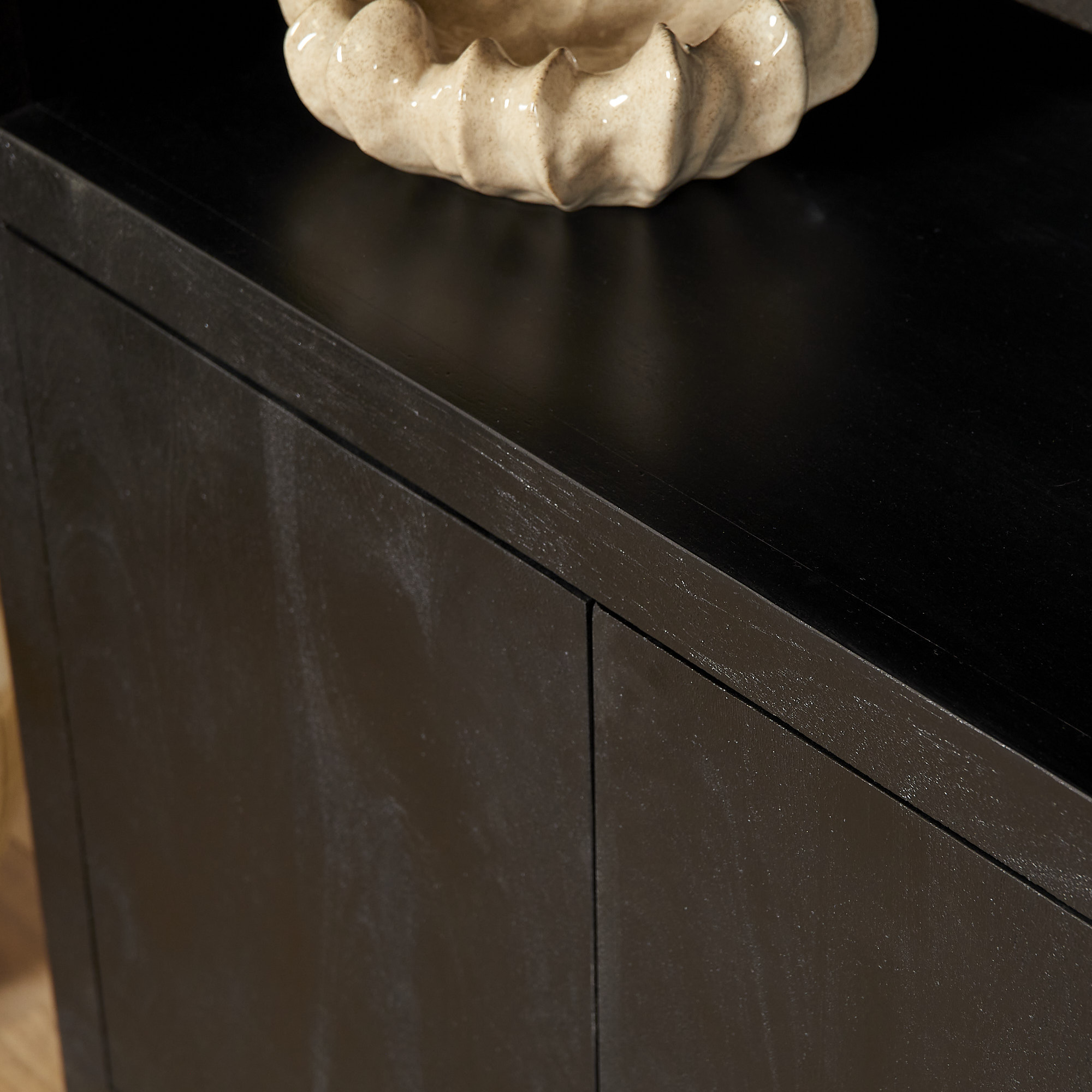 Bibliothèque Brussel en bois de manguier noir – 90 cm – Image 4