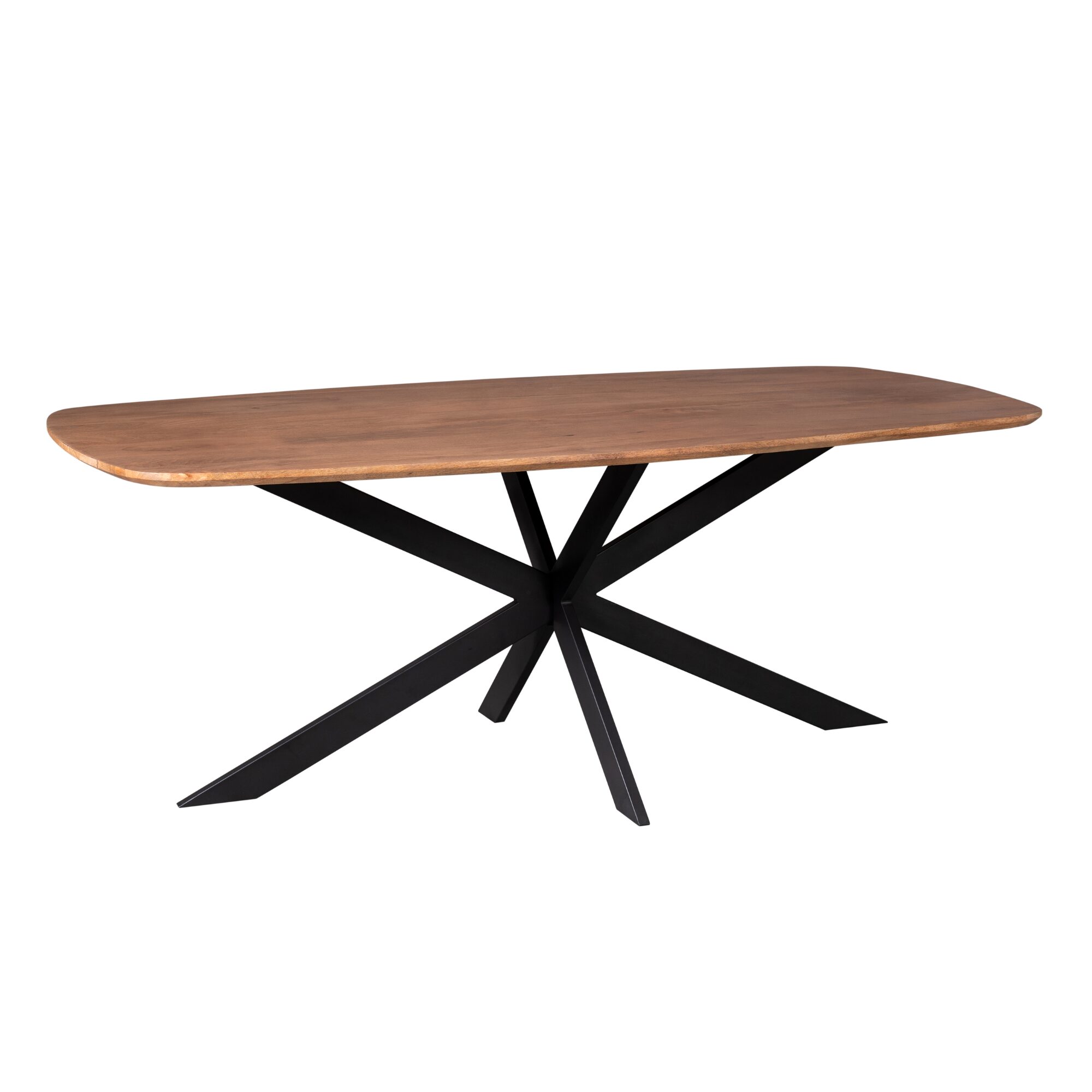 Table à manger ovale danoise Elegance en bois de manguier naturel – 200 cm
