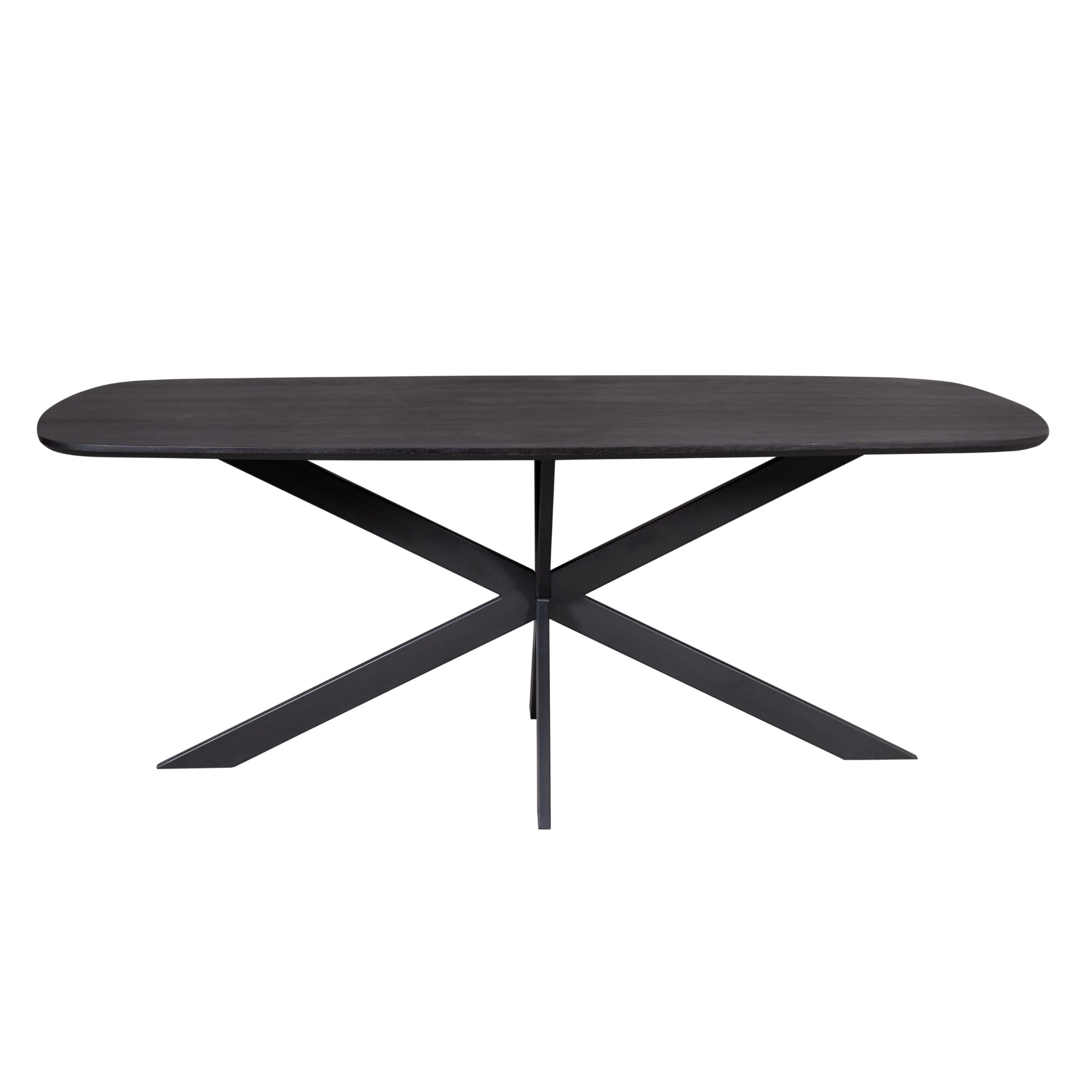Table à manger ovale danoise Elegance en bois de manguier noir – 200 cm – Image 2