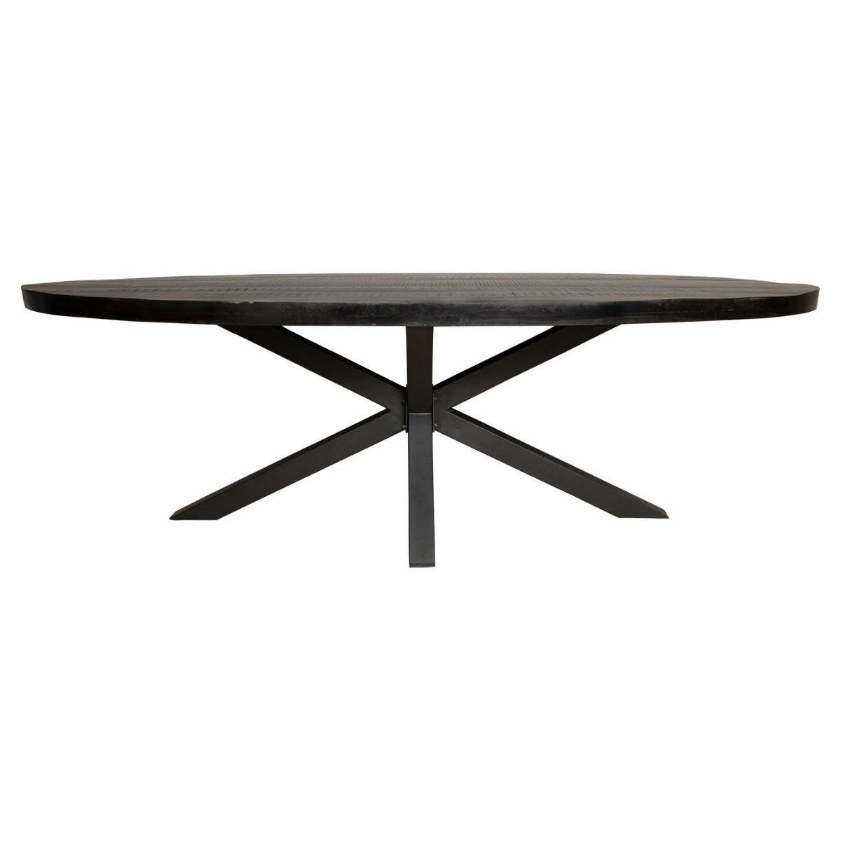 Table à manger ovale Denver en bois de manguier noir – 180 cm – Image 4