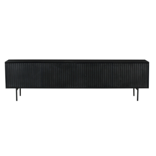 Meuble TV Madison en bois de manguier noir – 210 cm – Image 7
