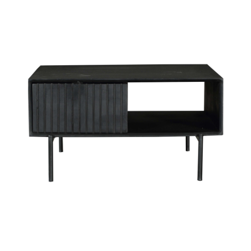 Table basse carrée Madison en bois de manguier noir – 80 cm – Image 4
