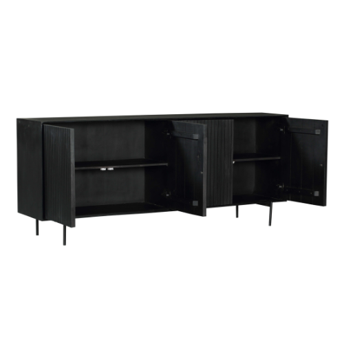Buffet Madison en bois de manguier noir – 210 cm – Image 9