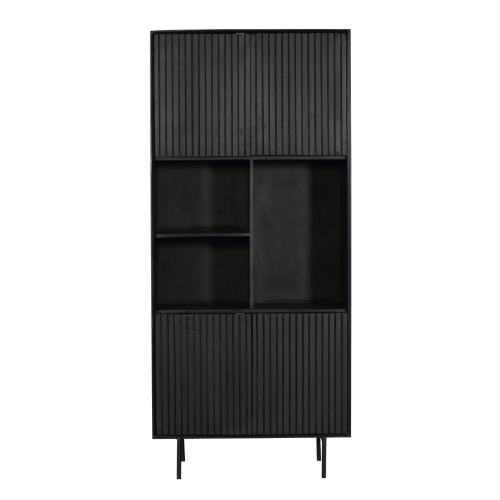 Bibliothèque à compartiments Madison en bois de manguier noir – 90 cm – Image 3