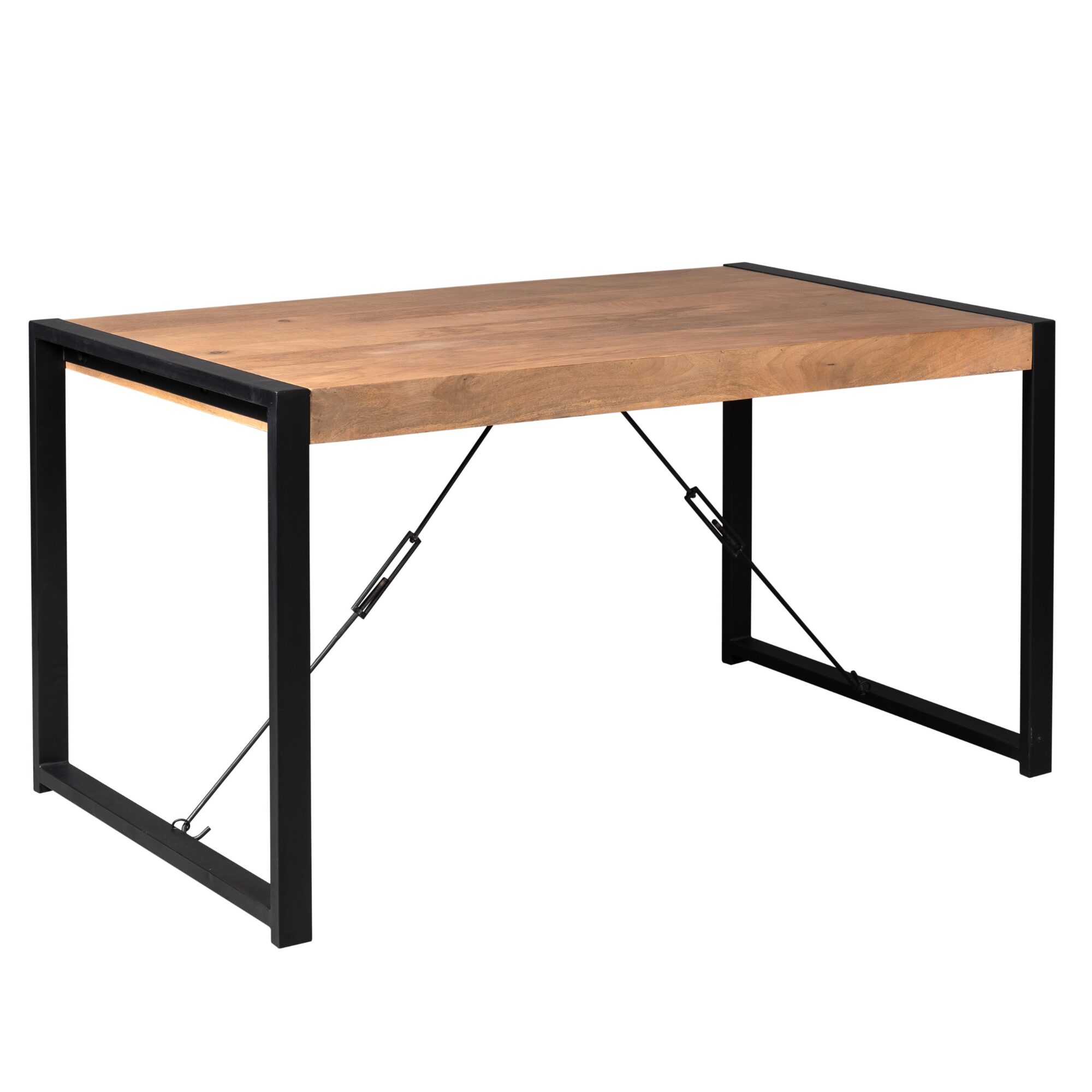 Table à manger rectangulaire Boaz en bois de manguier naturel – 160 cm – Image 7