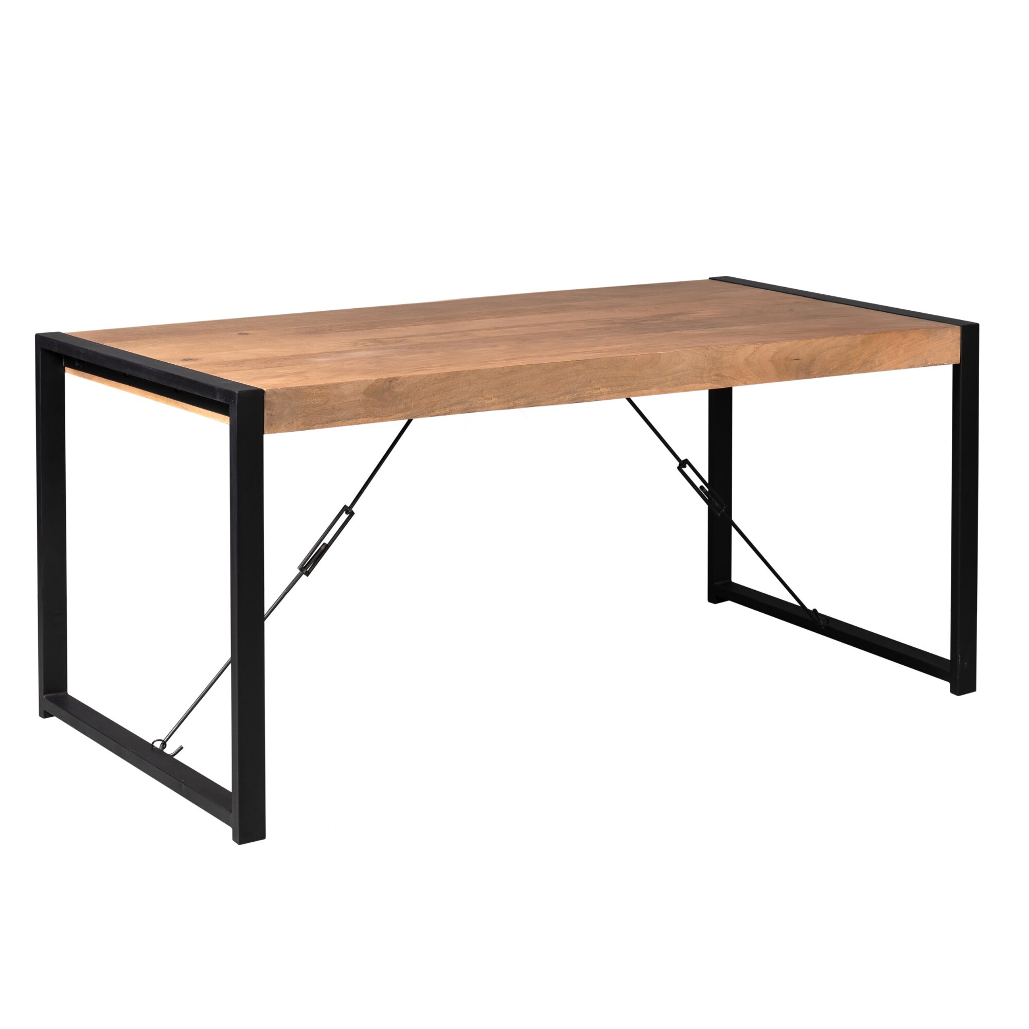 Table à manger rectangulaire Boaz en bois de manguier naturel – 180 cm – Image 4