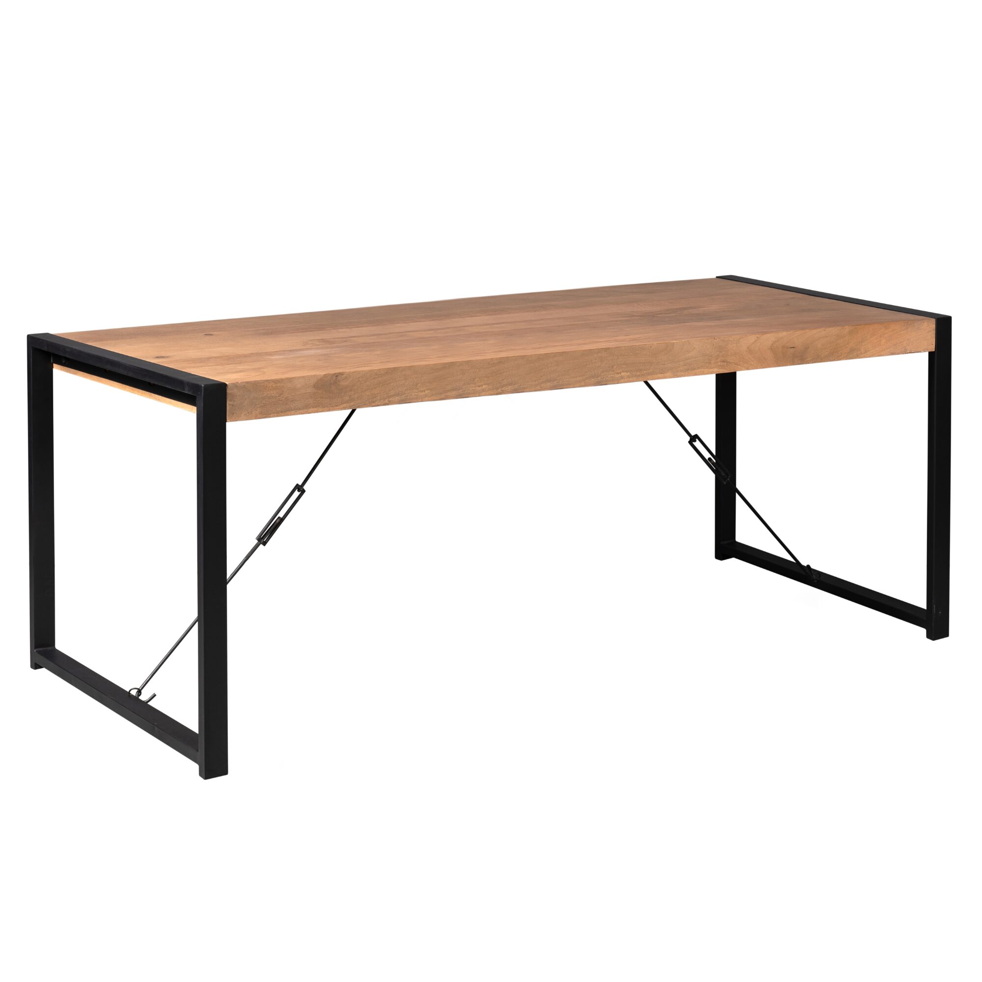 Table à manger rectangulaire Boaz en bois de manguier naturel – 220 cm – Image 4