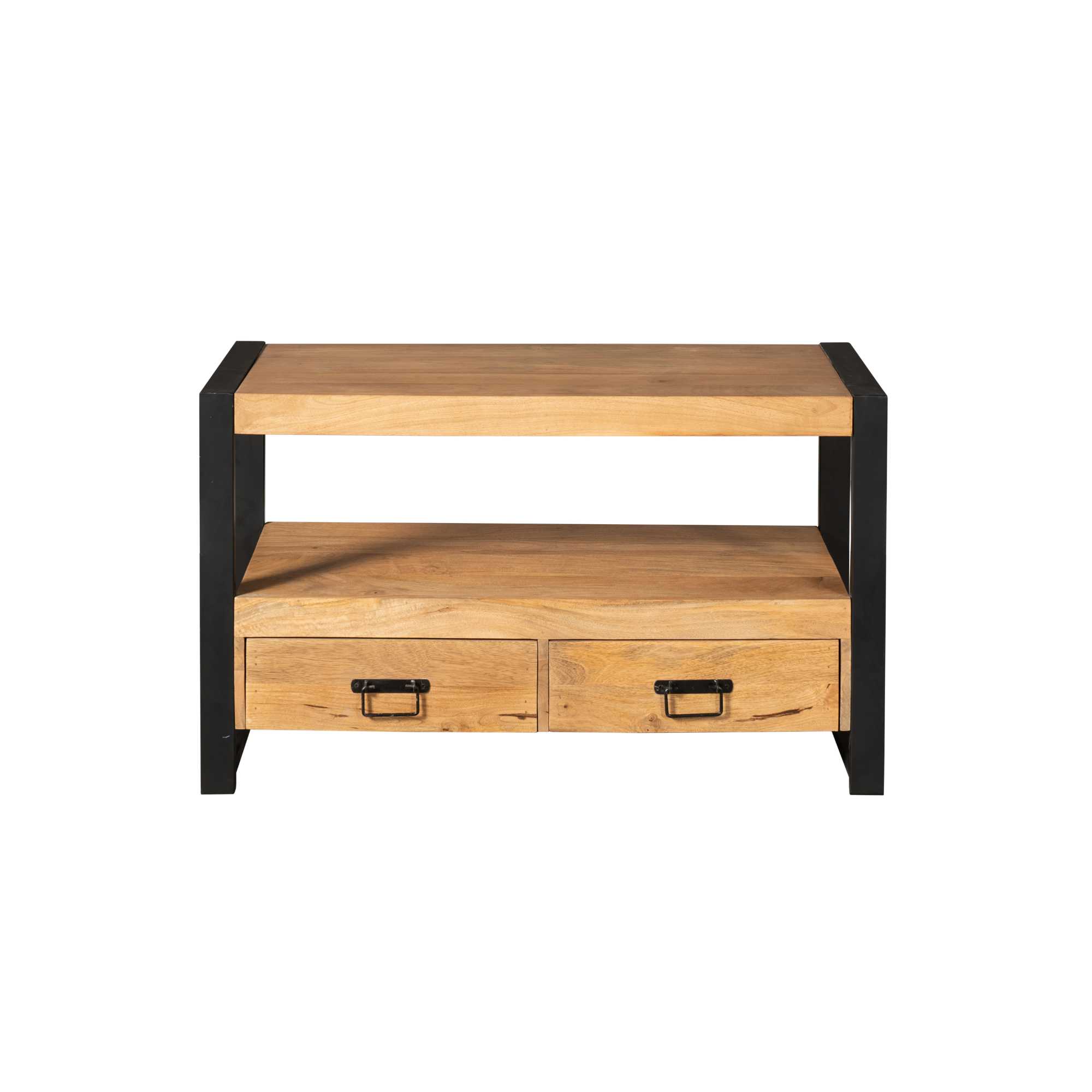Meuble TV Boaz en bois de manguier naturel – 120 cm