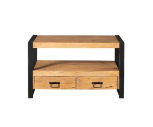 Alternative view of Meuble TV Boaz en bois de manguier naturel – 100 cm