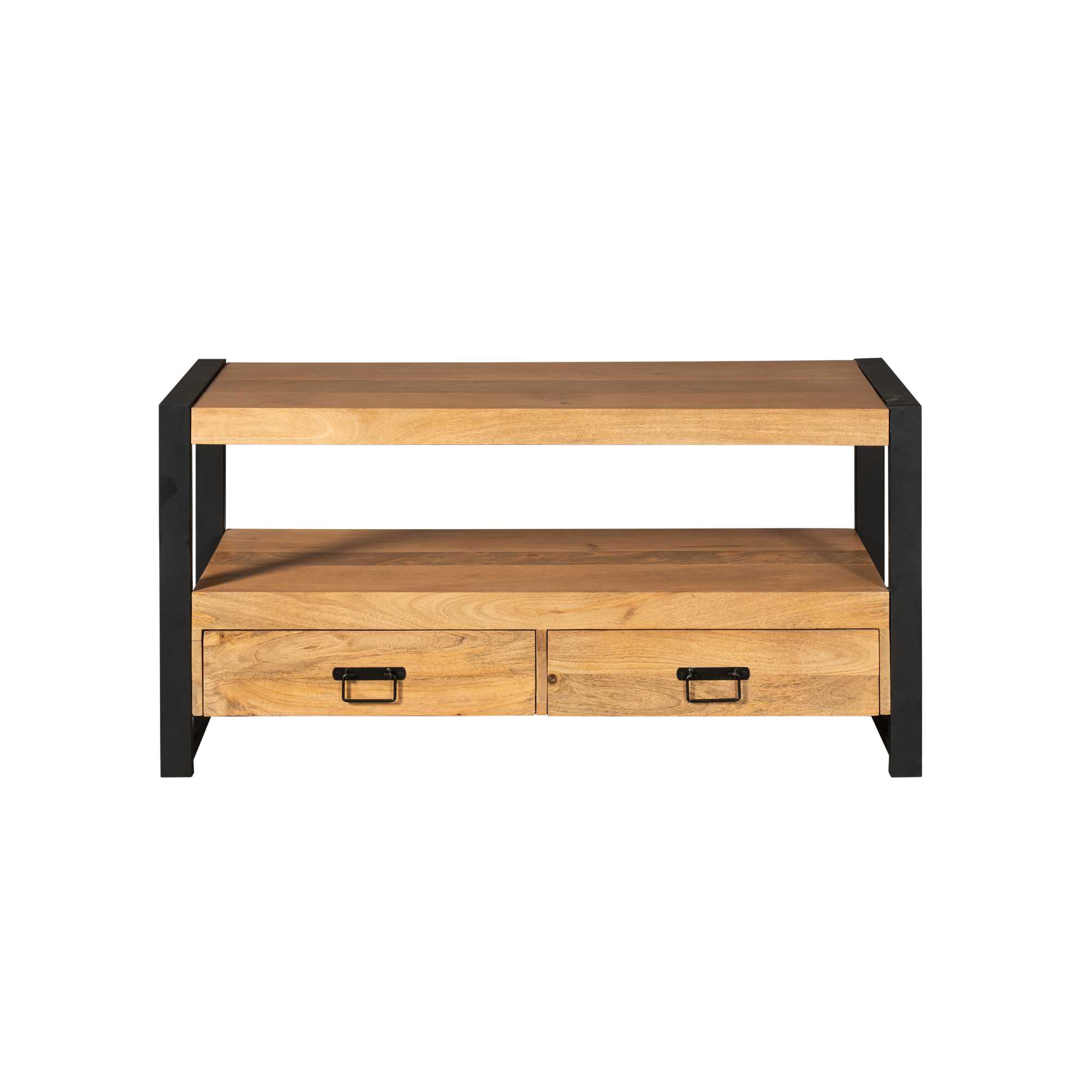 Meuble TV Boaz en bois de manguier naturel – 120 cm – Image 2