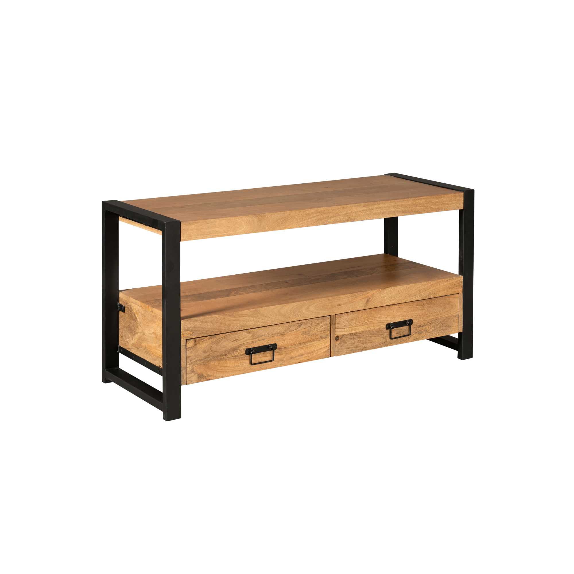 Meuble TV Boaz en bois de manguier naturel – 120 cm – Image 3