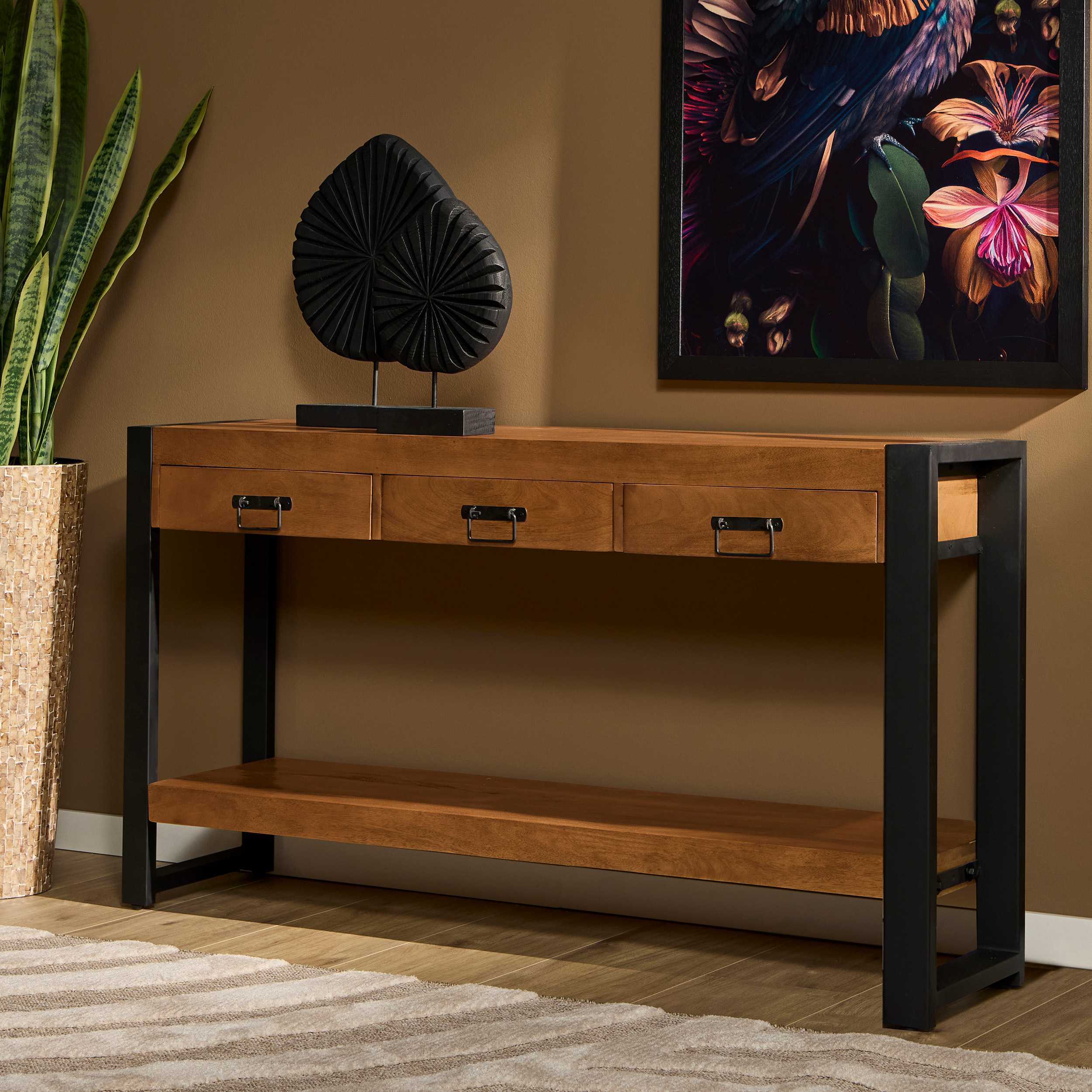 Console Boaz en bois de manguier naturel – 150 cm
