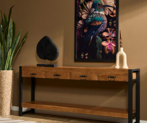 Console Boaz en bois de manguier naturel – 180 cm