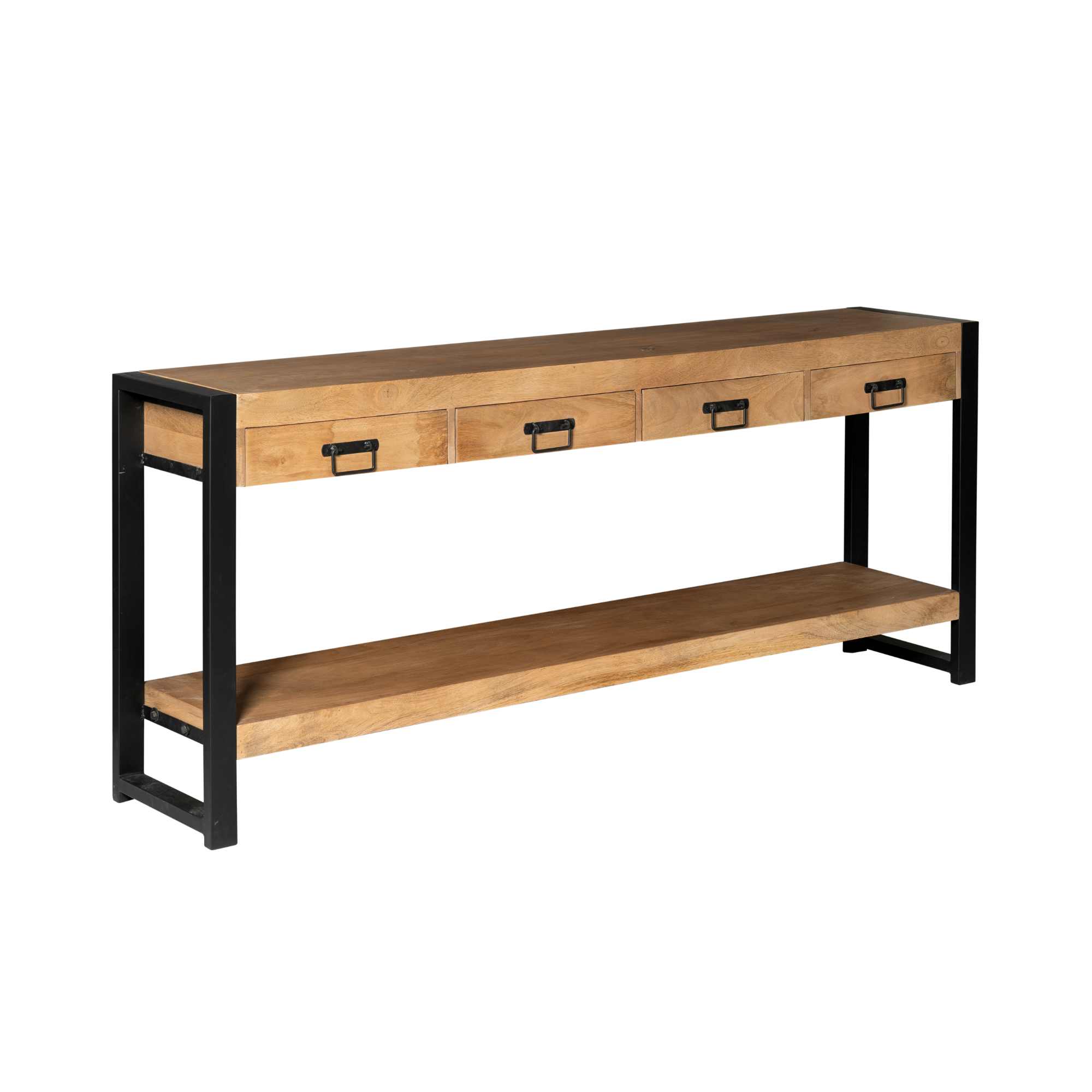 Console Boaz en bois de manguier naturel – 180 cm – Image 6