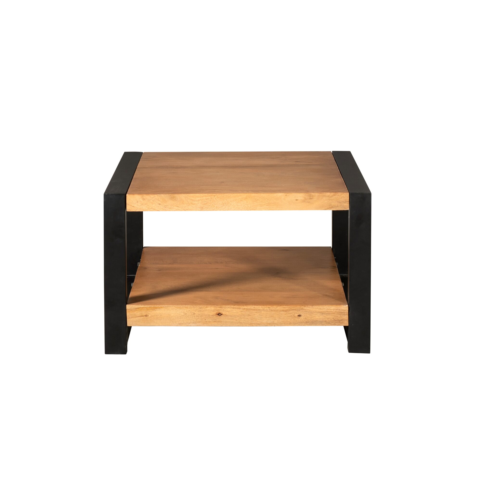 Table basse carrée Boaz en bois de manguier naturel – 80 cm – Image 3