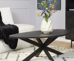 Table basse New York en bois de manguier noir – 130 cm