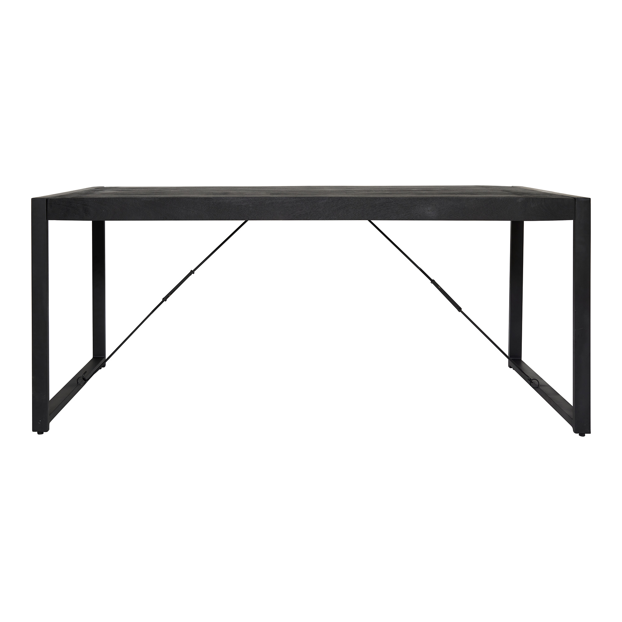 Table à manger rectangulaire Boaz en bois de manguier noir – 180 cm – Image 3