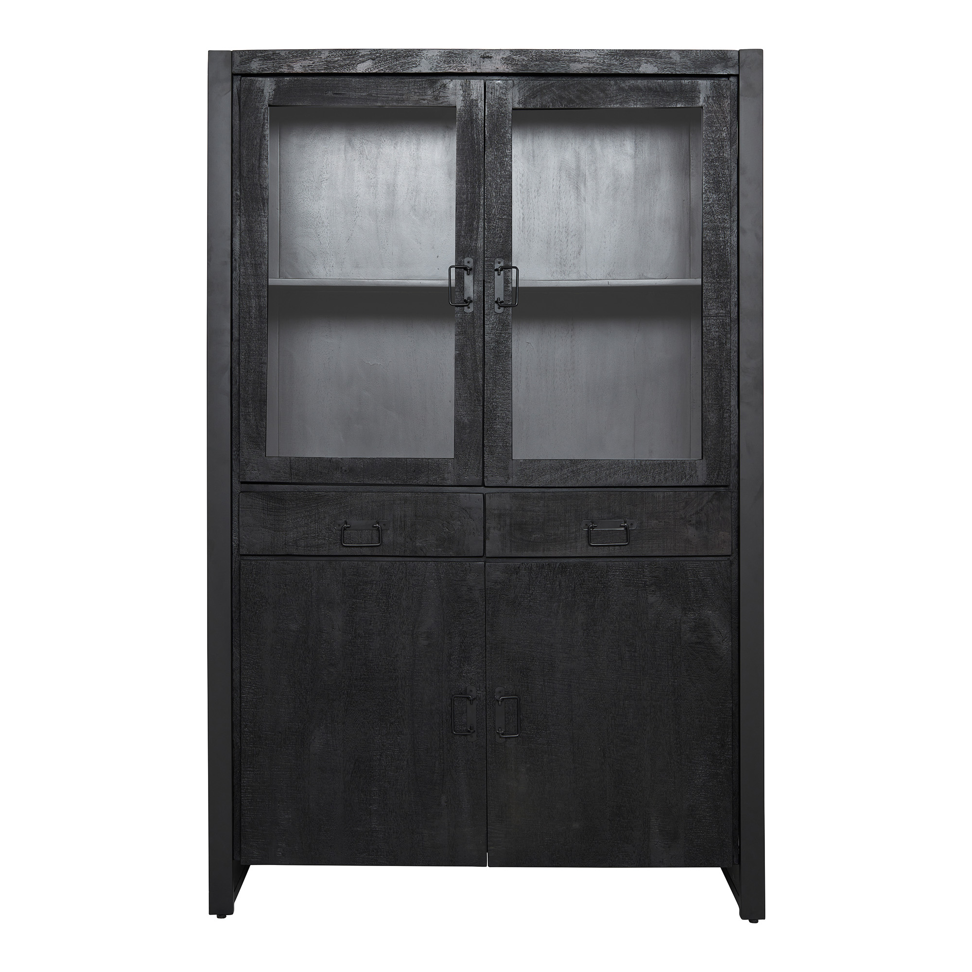 Vitrine Boaz en bois de manguier noir – 115 cm – Image 6