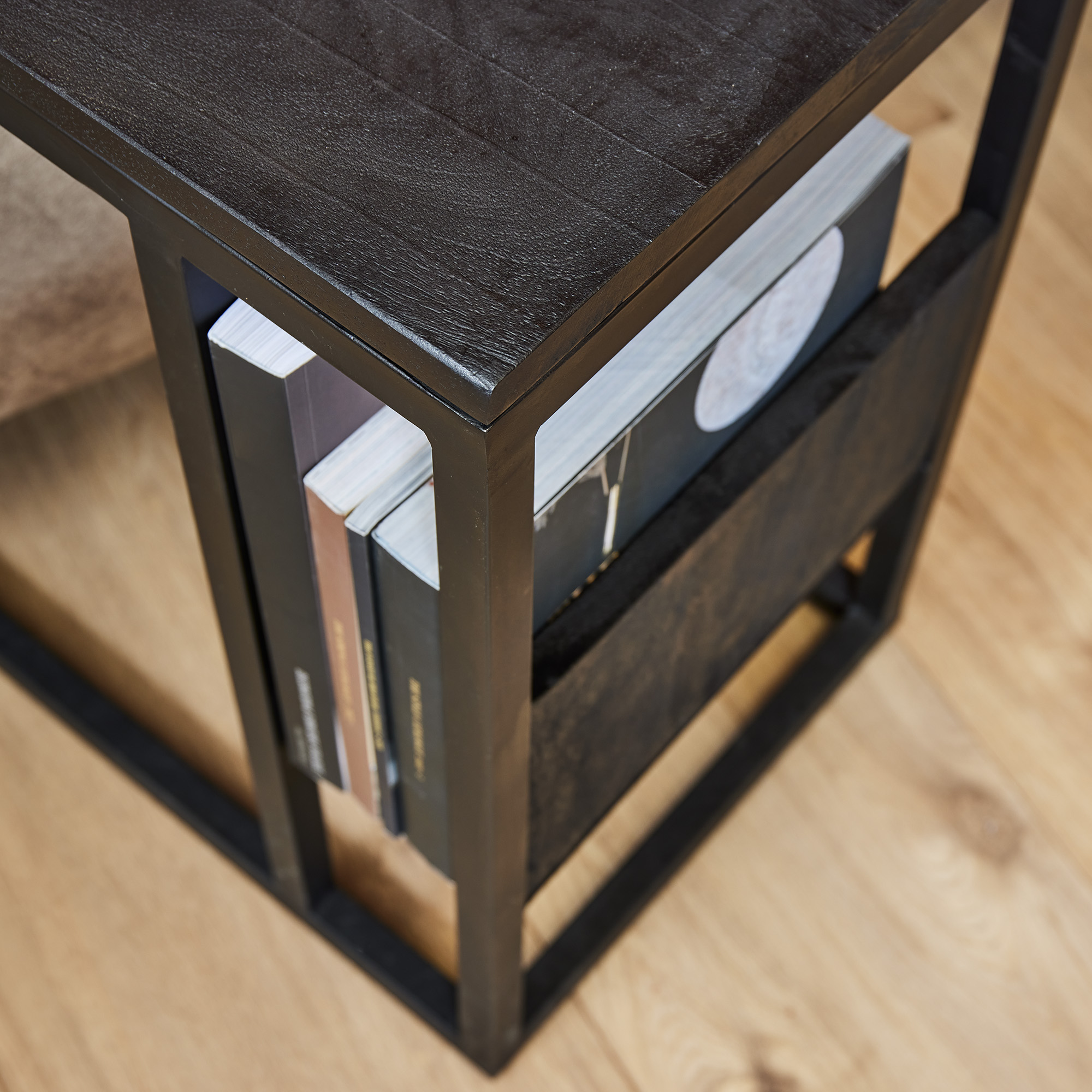 Table basse en bois de manguier noir – 53 cm – Image 4