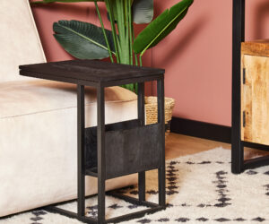 Alternative view of Table basse en bois de manguier noir – 53 cm