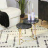 Set de tables basses Caly en marbre noir – 45 cm