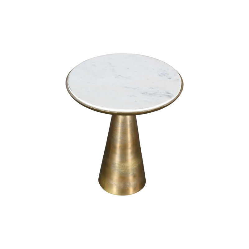 Table d’appoint Essy en marbre blanc/métal – 45 cm – Image 8