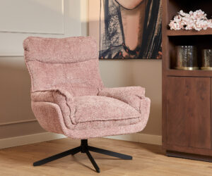 Fauteuil pivotant Vera rose