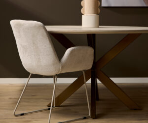 Alternative view of Chaise de salle à manger Evan sand