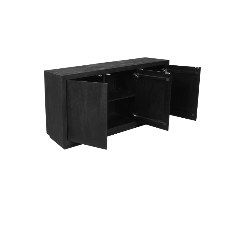 Buffet Brussel en bois de manguier noir – 150 cm – Image 7