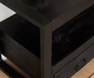 Alternative view of Meuble TV Boaz en bois de manguier noir – 100 cm